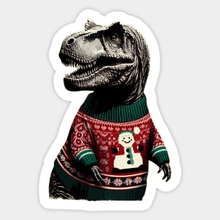 Christmas Tyrannosaurus Sticker